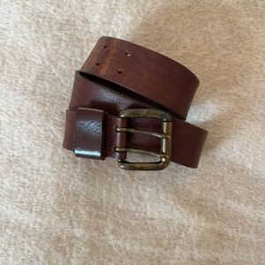 Vintage Brown Leather Belt W26-28